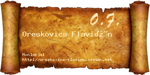 Oreskovics Flavián névjegykártya